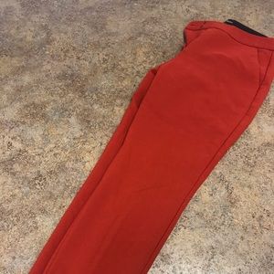 Burnt orange express cropped columnist pants